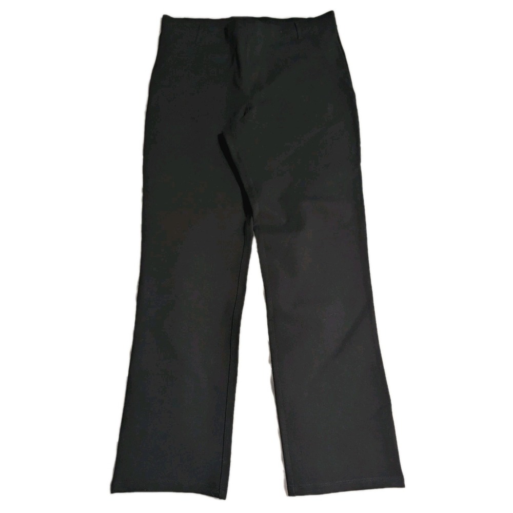 Quince Ponte Knit Pants Womens L Petite Black Stretch Pull On Work Career